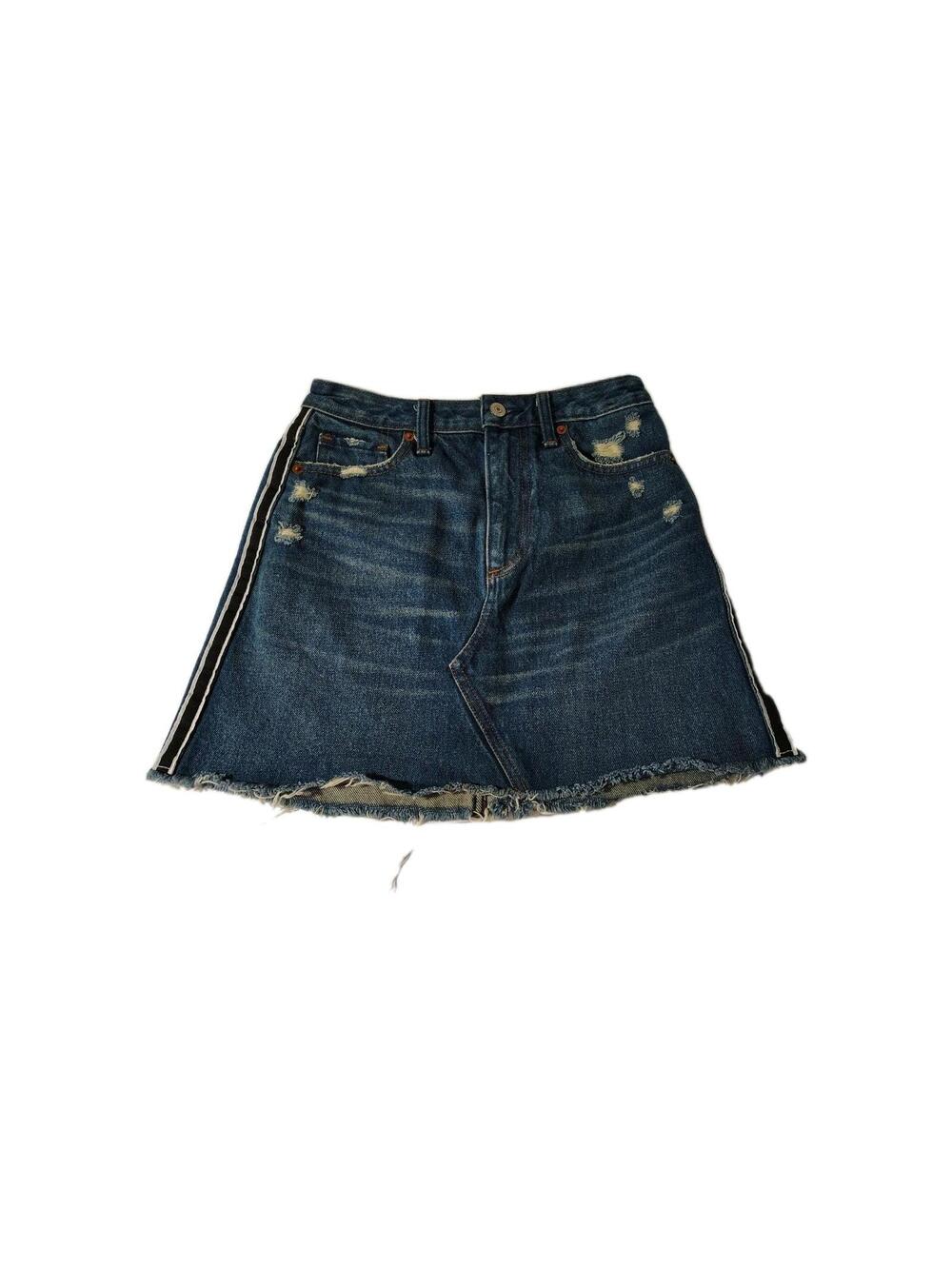 Abercrombie & Fitch Zoe Natural Rise Vintage A-Line Skirt Sz 0. 27  Distressed
